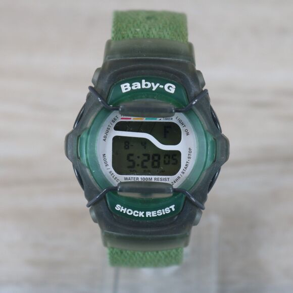Casio Baby-G BG-341 Watch – Pre-Owned, New Battery, Round, Green - Picture 1 of 10